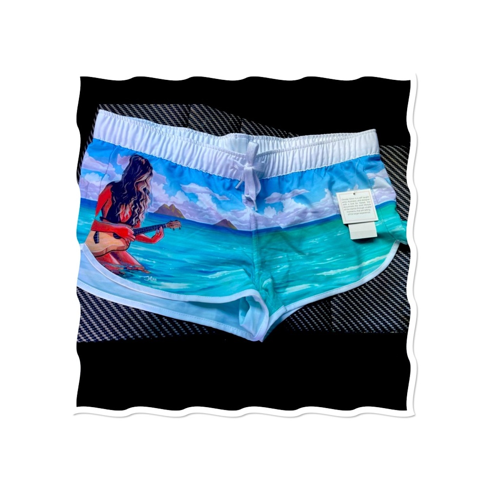 Hawaiian Surf beach Swim Shorts Medium. Shinn Studio designer